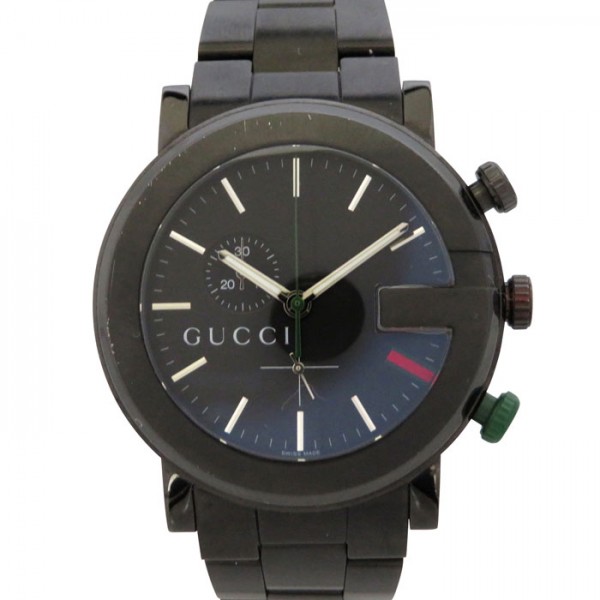 【希少】 GUCCI Gフェイス　クロノグラフ　文字盤黒 希少】 GUCCI Gフェイス クロノグラフ 文字盤黒 2025年最新